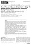 RESEARCH ARTICLE. Blood Flow and Glucose Metabolism in Stage IV Breast Cancer: Heterogeneity of Response During Chemotherapy