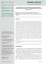 ORIGINAL ARTICLE. Knowledge, attitudes and perceptions regarding lymphatic filariasis: study on systematic noncompliance with mass drug administration
