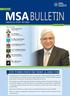 MSA BULLETIN FEW WORDS FROM THE MEDICAL DIRECTOR