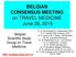 BELGIAN CONSENSUS MEETING on TRAVEL MEDICINE June 26, 2015