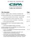 CSPA AEROSOL GUIDE NINTH EDITION TABLE OF CONTENTS. SECTION B INTRODUCTION: CSPA Aerosol Products Division Committees