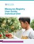 Measures Registry User Guide: Individual Diet