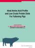 Ideal Amino Acid Profile and Low Crude Protein Diets For Fattening Pigs