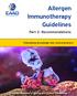 Allergen Immunotherapy Guidelines