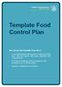 Template Food Control Plan