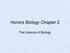 Honors Biology Chapter 2. The Science of Biology