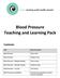 Blood Pressure Teaching and Learning Pack