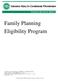 Family Planning Eligibility Program
