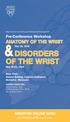 DISORDERS OF THE WRIST May 20-22, 2016