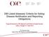OIE-Listed diseases/ Criteria for listing/ Disease Notification and Reporting Obligations