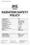 RADIATION SAFETY POLICY