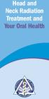 Head and Neck Radiation Treatment and Your Oral Health
