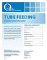 TUBE FEEDING TROUBLESHOOTING GUIDE TABLE OF CONTENTS
