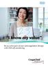 I know my value. Be an active part of your anticoagulation therapy with INR self-monitoring