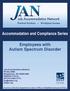 Accommodation and Compliance Series. Employees with Autism Spectrum Disorder
