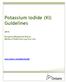 Potassium Iodide (KI) Guidelines
