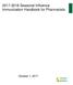 Seasonal Influenza Immunization Handbook for Pharmacists