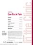 Low Back Pain. CME Objective: To review current evidence for prevention, diagnosis, treatment, and practice improvement of low back pain.