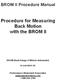 Procedure for Measuring Back Motion with the BROM II