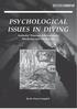 PSYCHOLOGICAL ISSUES IN DIVING