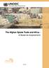 The Afghan Opiate Trade and Africa - A Baseline Assessment The Afghan Opiate Trade and Africa - A Baseline Assessment