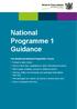 National Programme 1 Guidance