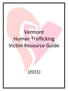 Vermont Human Trafficking Victim Resource Guide