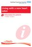 Living with a new heart valve. Information for patients Cardiac Surgery