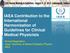 IAEA Contribution to the International Harmonization of Guidelines for Clinical Medical Physicists