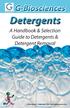 G-Biosciences. Detergents. A Handbook & Selection Guide to Detergents & Detergent Removal. G-Biosciences