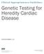 Genetic Testing for Heredity Cardiac Disease
