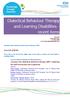 Dialectical Behaviour Therapy and Learning Disabilities - recent items