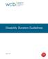 Disability Duration Guidelines