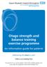 Otago strength and balance training exercise programme