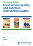 Food service quality and nutrition intervention audits