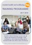 mental health and wellbeing TRAINING PROGRAMME