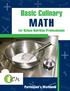 Basic Culinary. ¼¼ cup MATH. pin. Participant s Workbook