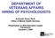 DEPARTMENT OF VETERANS AFFAIRS HIRING OF PSYCHOLOGISTS