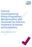 Clinical Commissioning Policy Proposition: Bendamustine with rituximab for first line treatment of mantle cell lymphoma. Reference: NHS England 1630