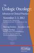 Urologic Oncology: November 2 3, Advances in Clinical Practice. 7th. Nursing Session November 2, Urologic Oncology: