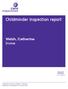 Childminder inspection report. Welsh, Catherine Irvine