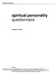 spiritual personality questionnaire