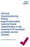 Clinical Commissioning Policy: Hypofractionated external beam radiotherapy in the treatment of localised prostate cancer (adults)