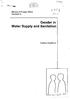 Gender in Water Supply and Sanitation