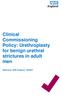 Clinical Commissioning Policy: Urethroplasty for benign urethral strictures in adult men