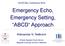 Emergency Echo, Emergency Setting, ABCD Approach