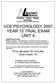 VCE Psychology 2007 Year 12 Exam Unit 4
