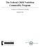 The Federal Child Nutrition Commodity Program