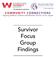 Survivor Focus Group Findings