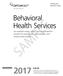 SAMPLE. Behavioral Health Services